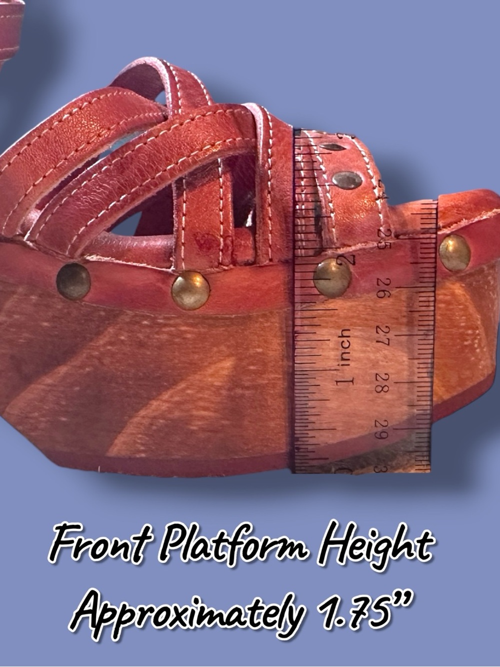 Never Worn Bed Stü Platform Leather Sandals in Brown. Size 8 - Picture 7 of 14